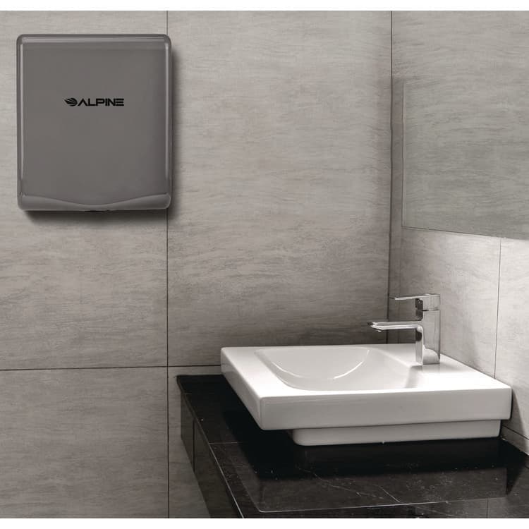 ALPINE INDUSTRIES Willow Commercial 120V Automatic Hand Dryer, 3.93 x 11.25 x 12.63, Gray (ALHALP40510GRY) thumbnail 2