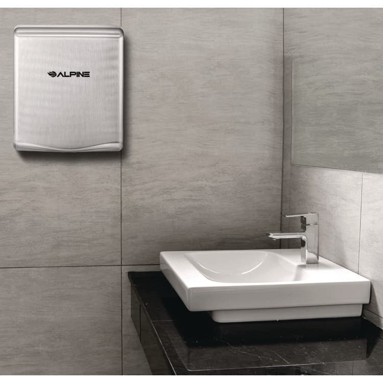 ALPINE INDUSTRIES Willow Commercial 120V Automatic Hand Dryer, 3.93 x 11.25 x 12.63, Silver (ALHALP40510SSB) thumbnail 2