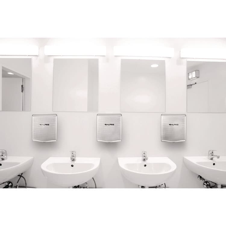 ALPINE INDUSTRIES Willow Commercial 120V Automatic Hand Dryer, 3.93 x 11.25 x 12.63, Silver (ALHALP40510SSB) thumbnail 3