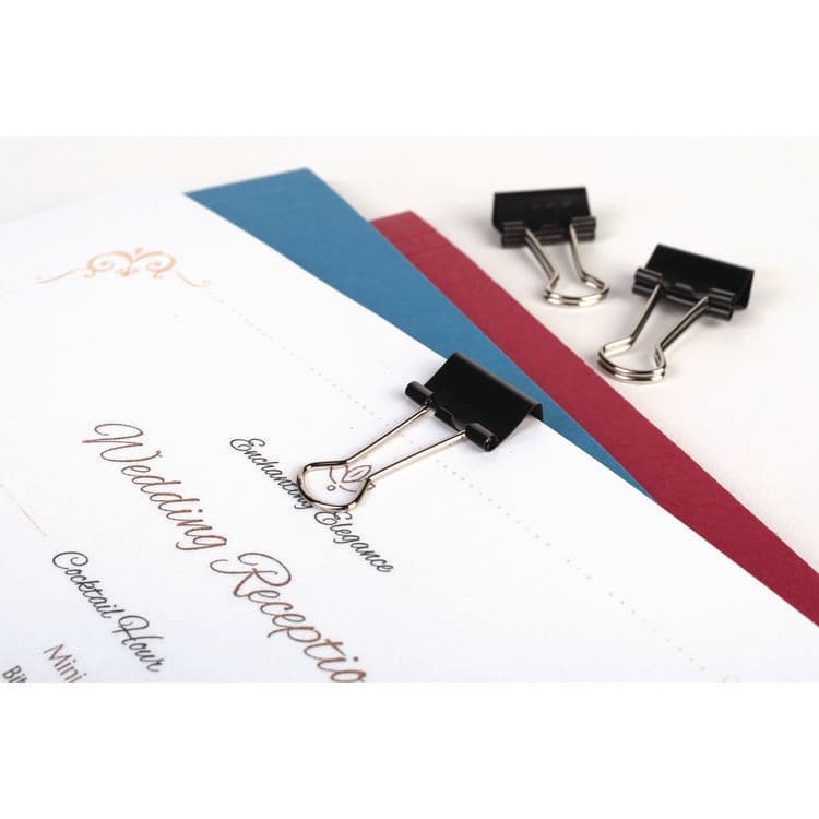 ACCO BRANDS, . Binder Clips, Mini, 0.25" Capacity, Black/Silver, Dozen (ACC72010) thumbnail 4