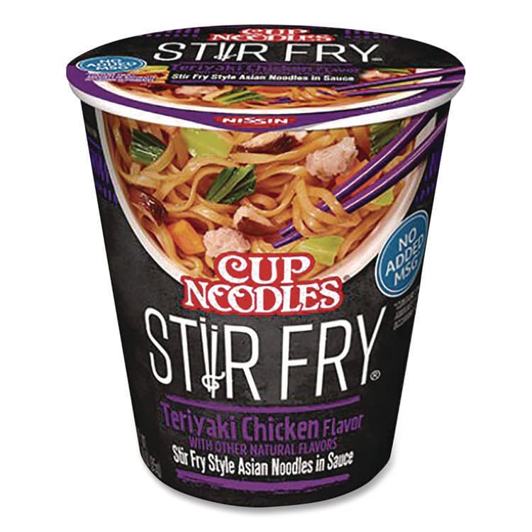 NISSIN FOODS Cup Noodles Stir Fry, Teriyaki Chicken, 3 oz Cup, 6/Carton (NSFNIS42405) thumbnail 3