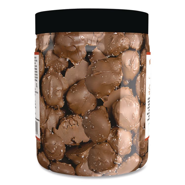 MORLEY CANDY MAKERS Small Batch Wonders Dark Chocolate Sea Salt Caramels, 18 oz Tub (NDEMRY30987) thumbnail 3