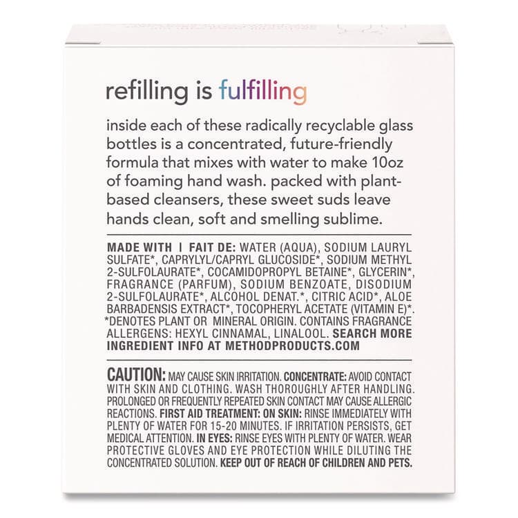 METHOD PRODUCTS . Refill + Reuse Foaming Hand Soap Refill Kit, Sea Minerals Scent, (2) 1 oz Refill Bottles, 10 oz Dispenser Bottle (MTH356001) thumbnail 3