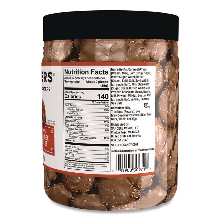 MORLEY CANDY MAKERS Small Batch Wonders Sea Salt Caramel Pecan Clusters, 16 oz Tub (NDEMRY30971) thumbnail 2