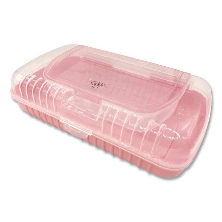 PEP RALLY Pencil Case, 2 Compartments, 9.13" x 5.7" x 2.5", Randomly Assorted Color (RLY61750)