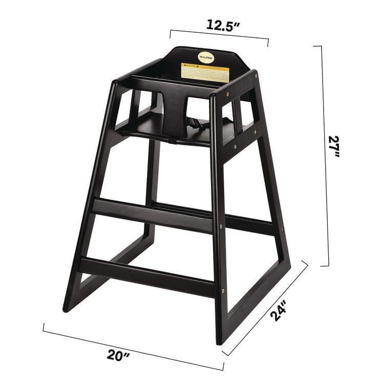 ALPINE INDUSTRIES Wooden Stackable High Chair, Supports Up to 50 lb, 29.02" h, Espresso (ALHALP41201ESP) thumbnail 2