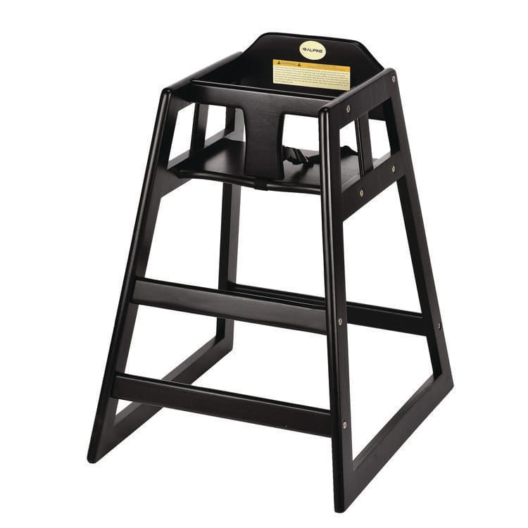 ALPINE INDUSTRIES Wooden Stackable High Chair, Supports Up to 50 lb, 29.02" h, Espresso (ALHALP41201ESP)