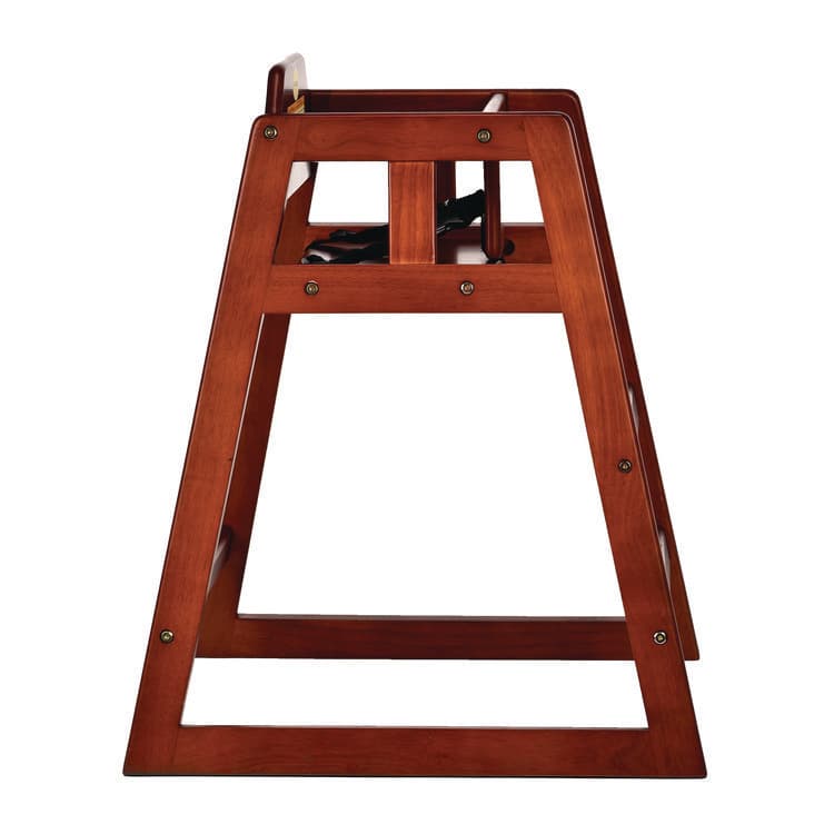 ALPINE INDUSTRIES Wooden Stackable High Chair, Supports Up to 50 lb, 29.02" h, Mahogany (ALHALP41201MA) thumbnail 3