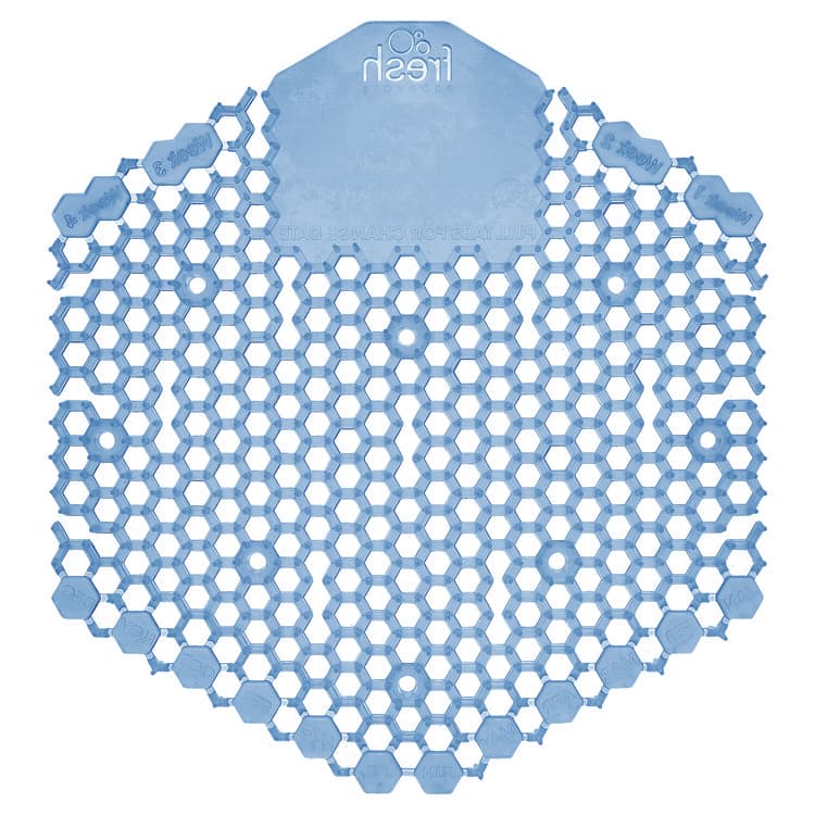 FRESH PRODUCTS Wave 3D Urinal Deodorizer, Cotton Blossom Scent, Blue, 10/Box, 6 Boxes/Carton (FRS3WDS60CBLCT) thumbnail 4