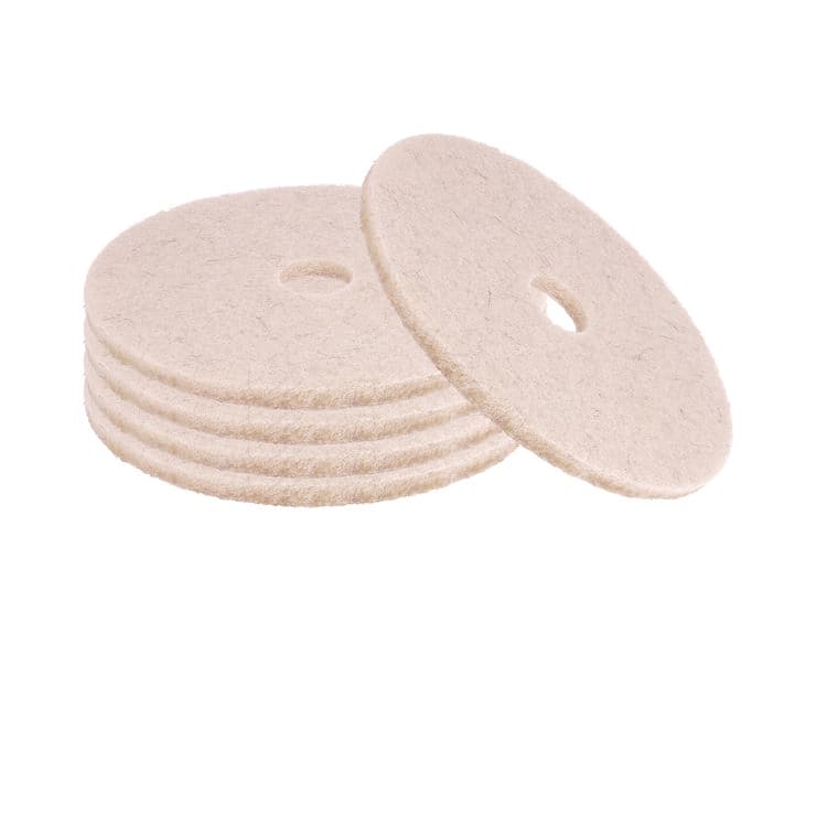 BOARDWALK Natural Hog Hair Burnishing Floor Pads, 17" Diameter, Tan, 5/Carton (BWK4017NHE) thumbnail 2