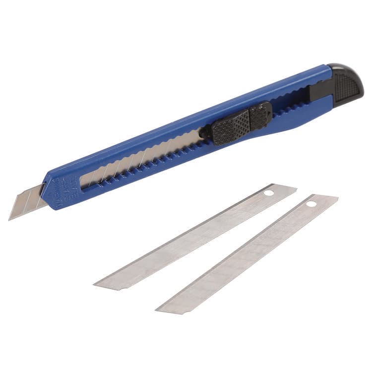 GREAT NECK SAW MFG. Snap-Off Utility Knife, 9 mm Blade, 5" Plastic Handle, Blue (GNSSBK3)