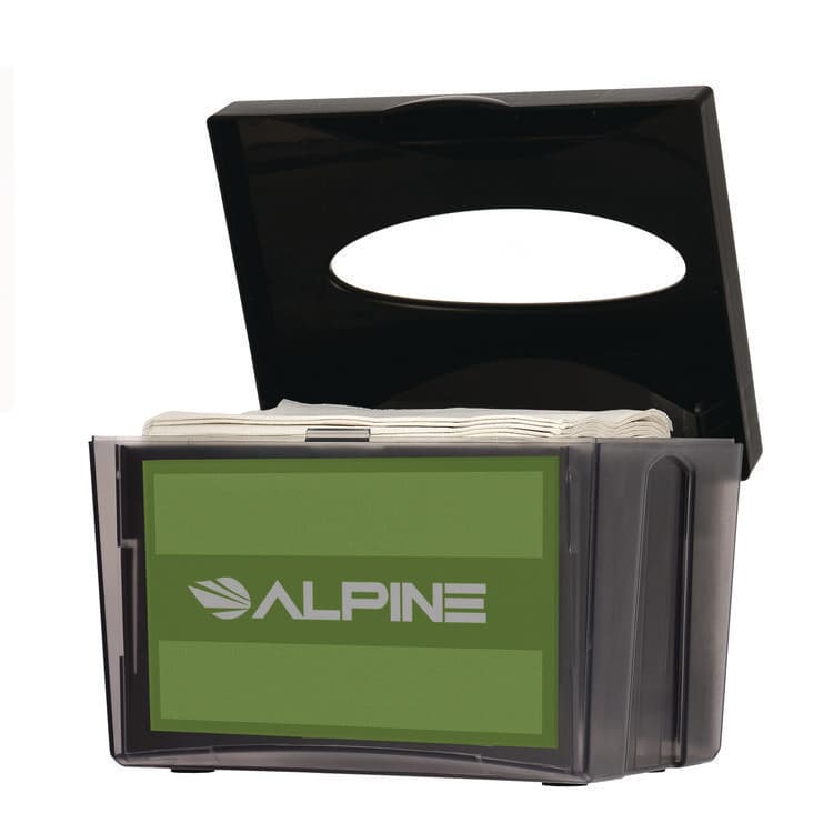 ALPINE INDUSTRIES Interfold Table Top Dispenser Napkin Holder, 5.9 x 8 x 6.5, Black (ALHALP4332) thumbnail 4