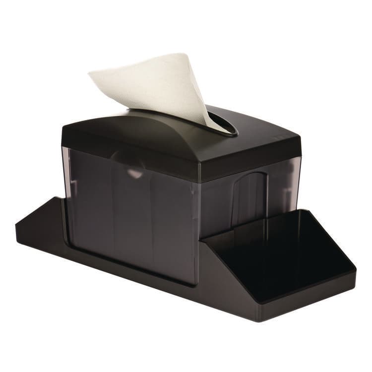 ALPINE INDUSTRIES Interfold Table Top Dispenser Napkin Holder with Caddy, 6 x 14.17 x 6.5, Black (ALHALP4332C) thumbnail 2