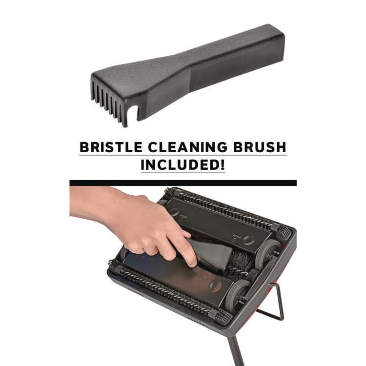 ALPINE INDUSTRIES Manual Triple Brush Carpet and Floor Sweeper, 42.5" Handle, Red (ALHALP469REDNEW) thumbnail 4