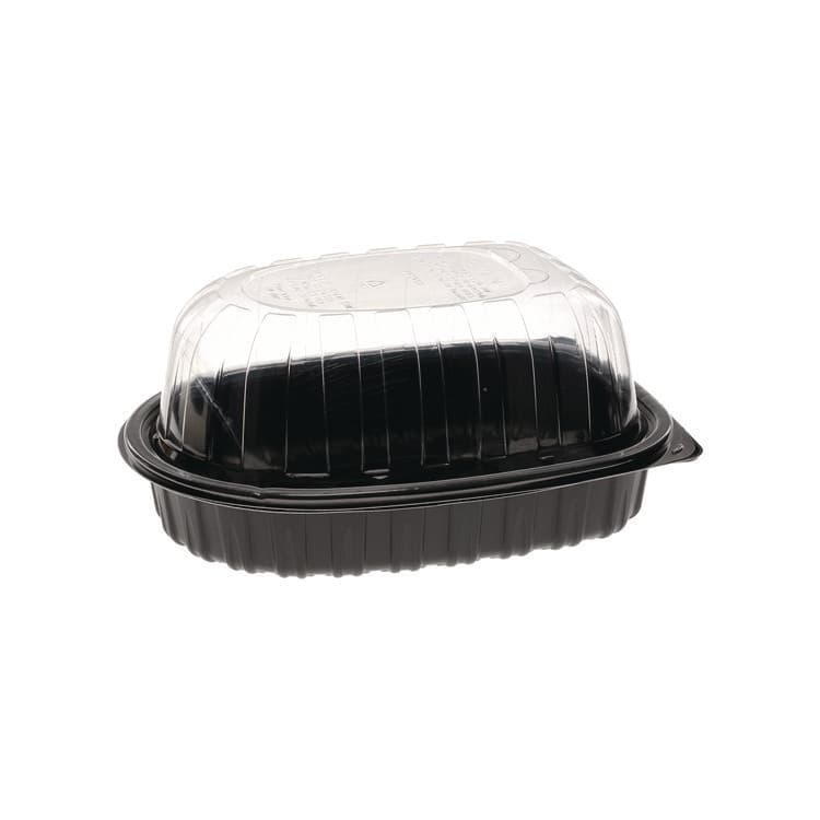 PACTIV EVERGREEN CORPORATION MealMaster Chicken Roaster Base/Lid, 10 x 7.5 x 4, Black/Clear, Plastic, 110/Carton (PCTYCNC600700DZ)