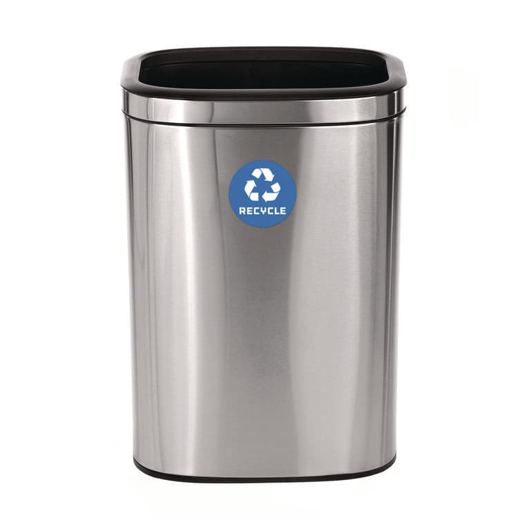 ALPINE INDUSTRIES 10.5 Gallon Slim Recycling Can, Brushed Stainless Steel (ALHALP47040LR)