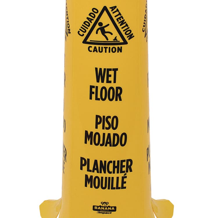 IMPACT PRODUCTS, LLC Banana Wet Floor Cones, 14.25 x 14.25 x 36.75, Yellow/Brown/Black (IMPB1101) thumbnail 4