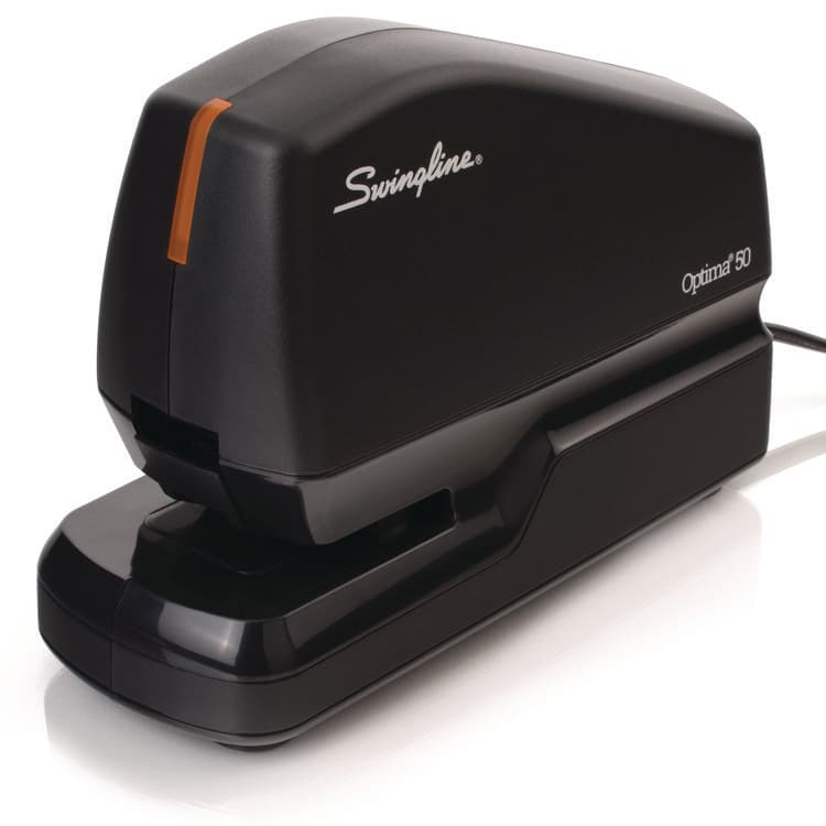 ACCO BRANDS, . Optima 50 Electric Stapler, 50-Sheet Capacity, Black/Orange (SWI48209) thumbnail 2
