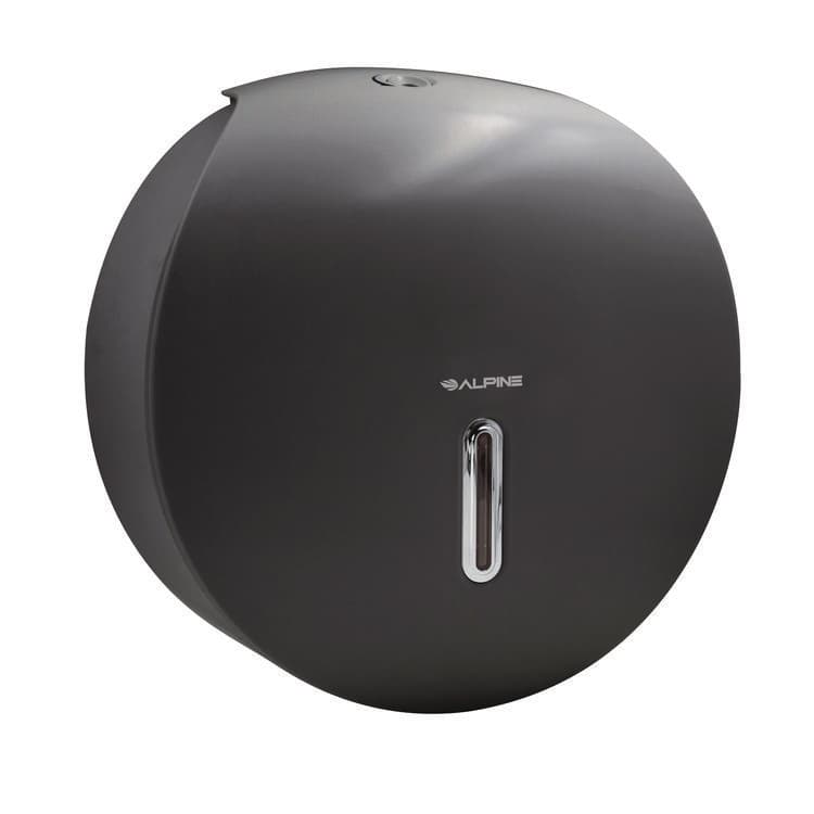 ALPINE INDUSTRIES Plastic Single Roll Jumbo Toilet Paper Dispenser, 5.3 x 11.5 x 11.7, Gray (ALHALP450GRY)