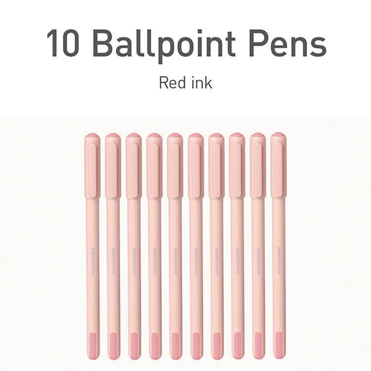 TOPS BUSINESS FORMS PENTONIC Gel Pen, Stick, Fine 0.7 mm, Red Ink, Pale Pink Barrel, 10/Pack (PNT13087) thumbnail 4