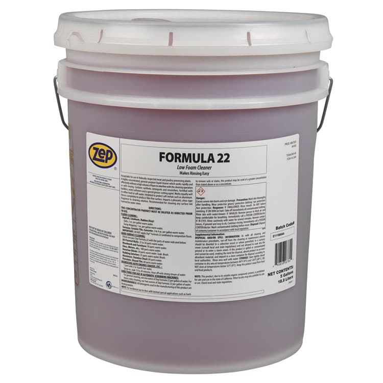 ZEP . Formula 22, Citrus Scent, 5 gal Pail (ZPE067835)