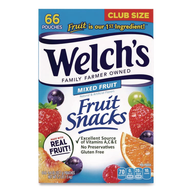 DR PEPPER SNAPPLE GROUP, . Fruit Snacks, Mixed Fruit, 0.8 oz Pouch, 66 Pouches/Box (GRR20900320)