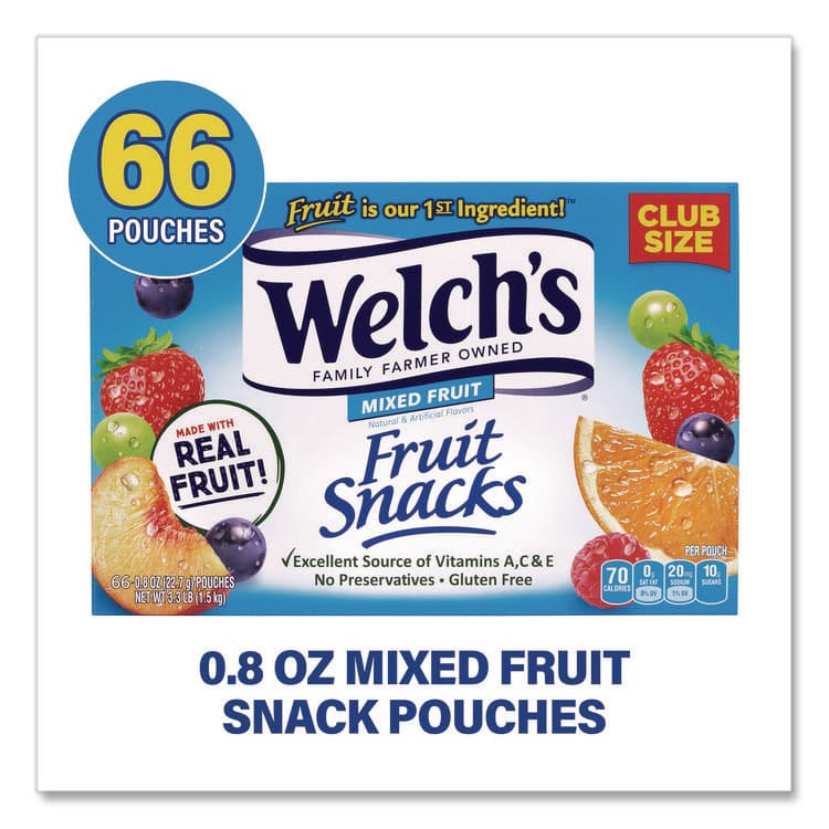 DR PEPPER SNAPPLE GROUP, . Fruit Snacks, Mixed Fruit, 0.8 oz Pouch, 66 Pouches/Box (GRR20900320) thumbnail 3