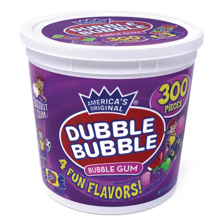 TOOTSIE ROLL INDUSTRIES Bubble Gum Assorted Flavor Twist Tub, 300 Pieces/Tub, 1 Tub/Carton (GRR22000223) thumbnail 2
