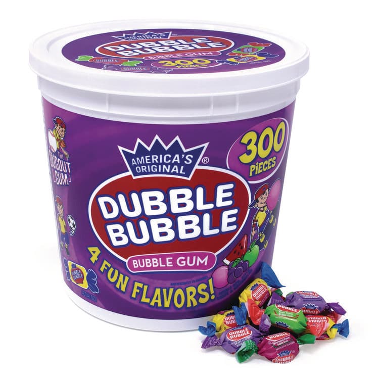 TOOTSIE ROLL INDUSTRIES Bubble Gum Assorted Flavor Twist Tub, 300 Pieces/Tub, 1 Tub/Carton (GRR22000223)
