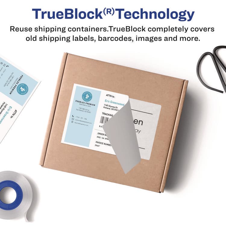 AVERY PRODUCTS CORPORATION Shipping Labels with TrueBlock Technology, Inkjet/Laser Printers, 4 x 3, White, 2/Sheet, 20 Sheets/Pack (AVE05286) thumbnail 2