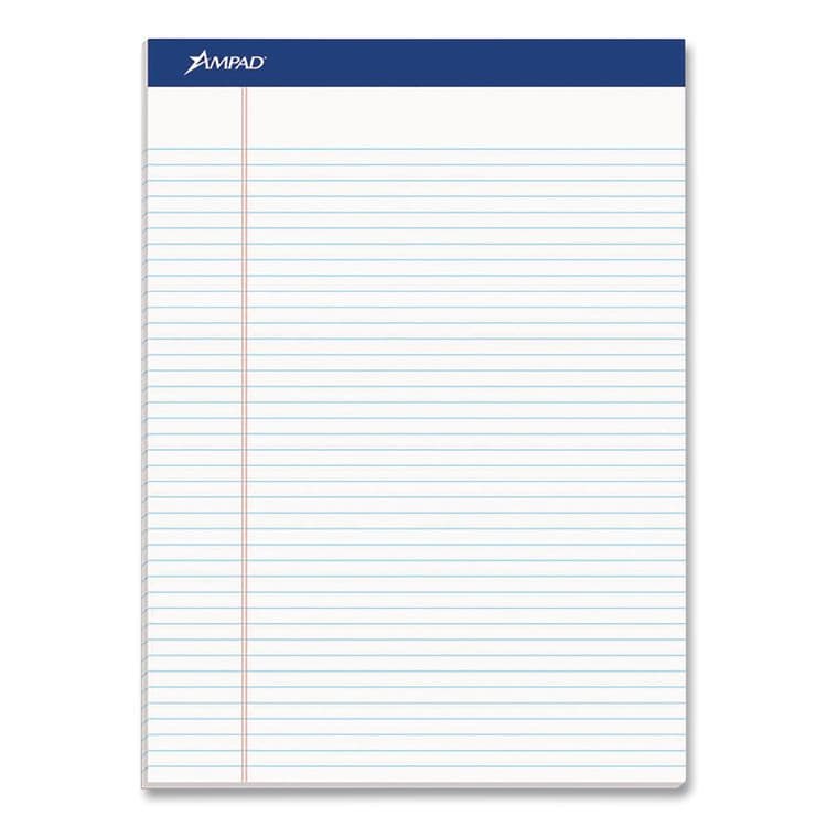 AMPAD/DIV. OF AMERCN PD&PPR Perforated Writing Pads, Narrow Rule, (50) White 8.5 x 11 Sheets, Dozen (TOP20322)