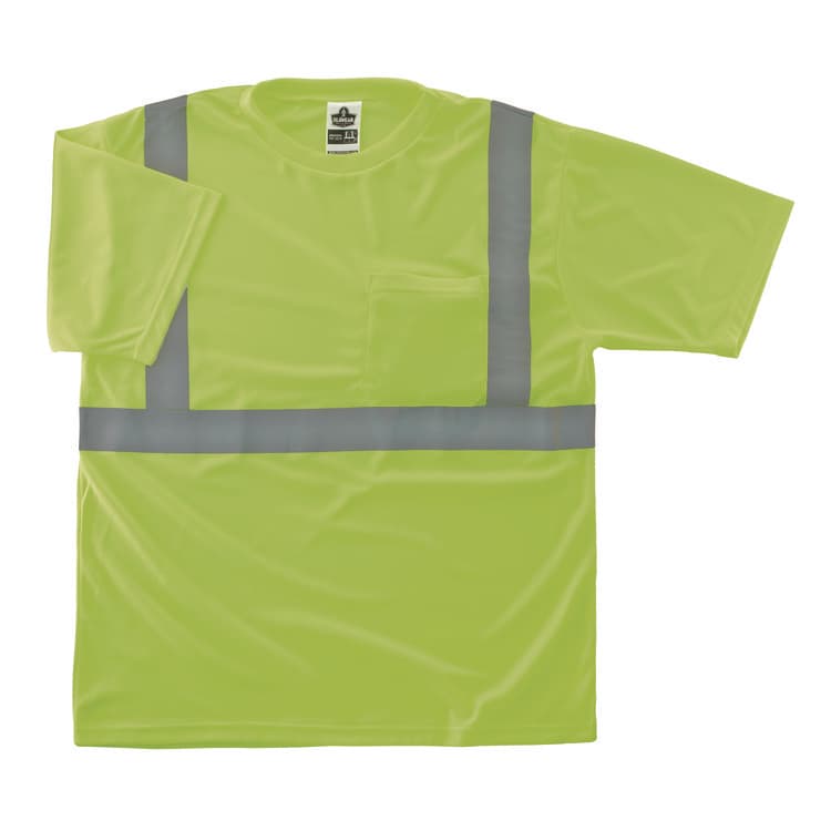 TENACIOUS HOLDINGS, . GloWear 8289-ECO Class 2 Recycled Hi-Vis T-Shirt, 5X-Large, Lime (EGO21539)