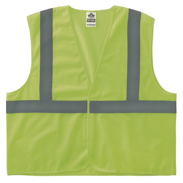 TENACIOUS HOLDINGS, . GloWear 8205HL-ECO Class 2 Recycled Hi-Vis Vest, Mesh, Polyester, Small/Medium, Lime (EGO21983)