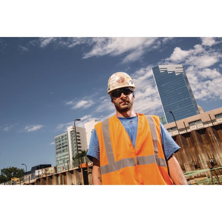 TENACIOUS HOLDINGS, . GloWear 8205HL-ECO Class 2 Recycled Hi-Vis Vest, Mesh, Polyester, X-Small, Orange (EGO21991) thumbnail 4