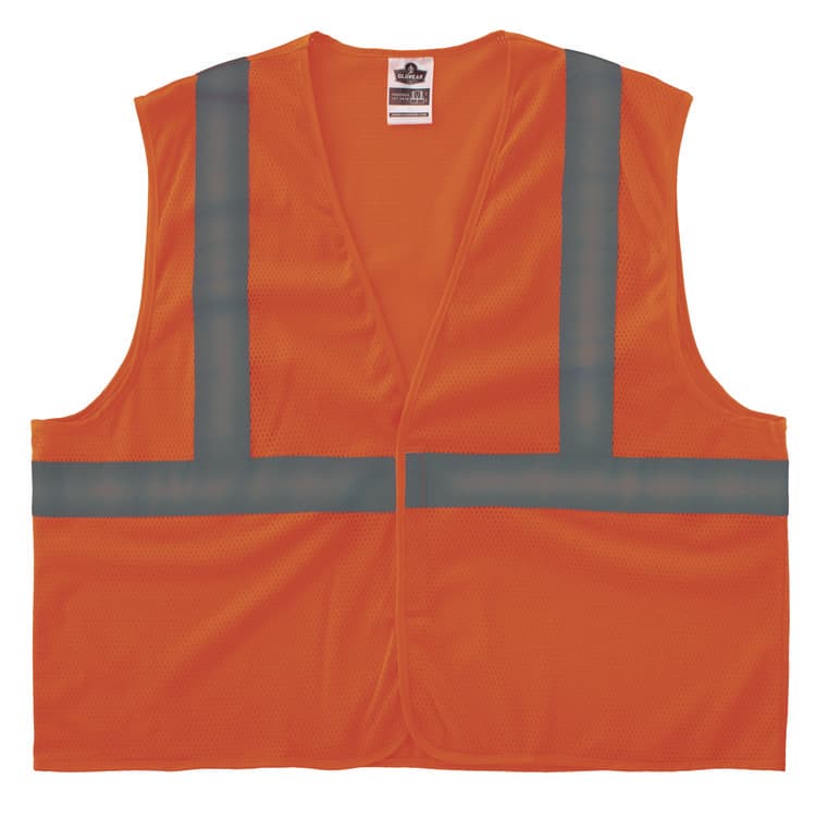 TENACIOUS HOLDINGS, . GloWear 8205HL-ECO Class 2 Recycled Hi-Vis Vest, Mesh, Polyester, X-Small, Orange (EGO21991)