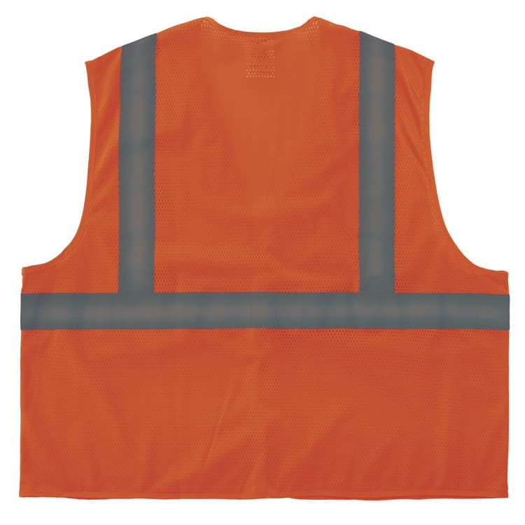 TENACIOUS HOLDINGS, . GloWear 8205HL-ECO Class 2 Recycled Hi-Vis Vest, Mesh, Polyester, Large/X-Large, Orange (EGO21995) thumbnail 2