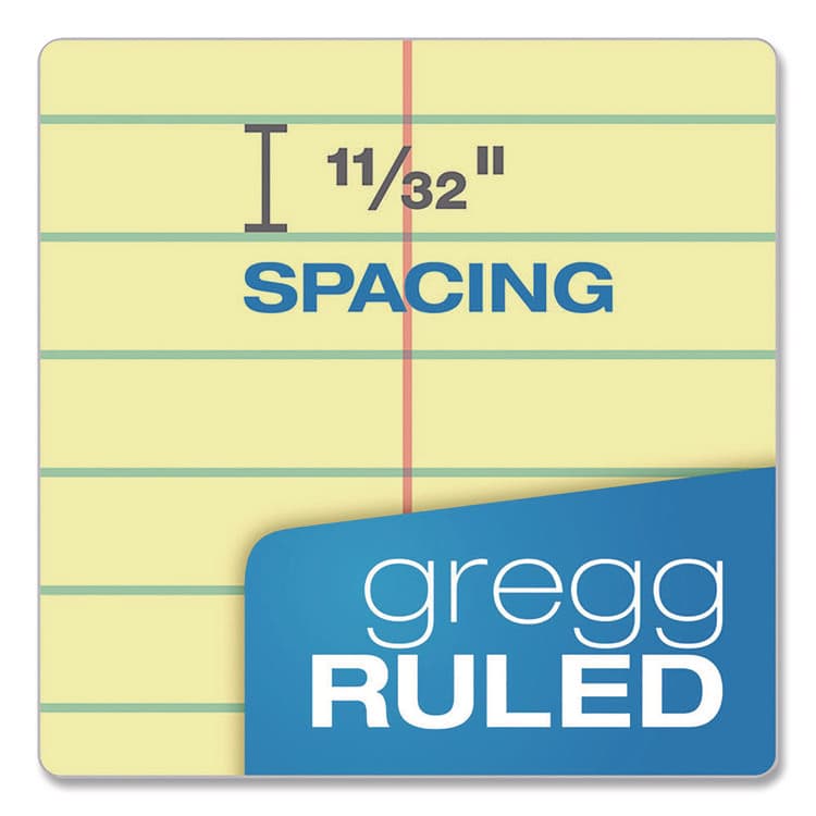 TOPS BUSINESS FORMS Docket Steno Pad, Forest Green Cover, Gregg Rule, (100) Canary Yellow 6 x 9 Sheets (TOP63851) thumbnail 3