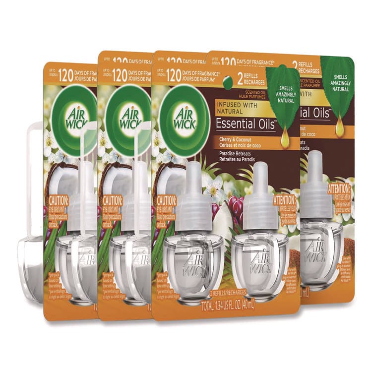 RECKITT BENCKISER Scented Oil Refills, Paradise Retreat, 0.67 oz, 2/Pack, 6 Packs/Carton (RAC91110)