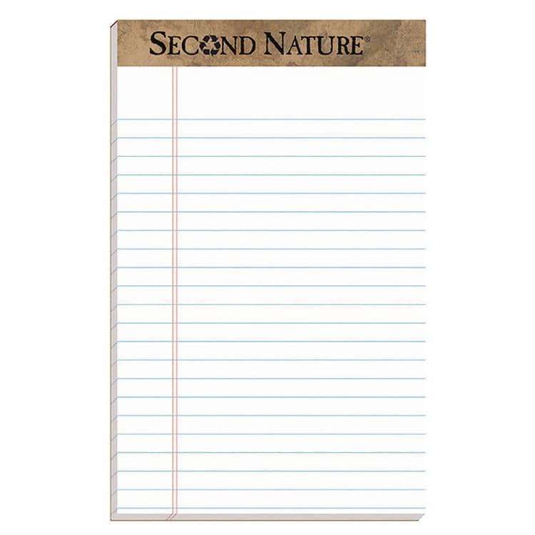 TOPS BUSINESS FORMS Second Nature Recycled Ruled Pads, Narrow Rule, (50) White 5 x 8 Sheets, Dozen (TOP74830) thumbnail 2