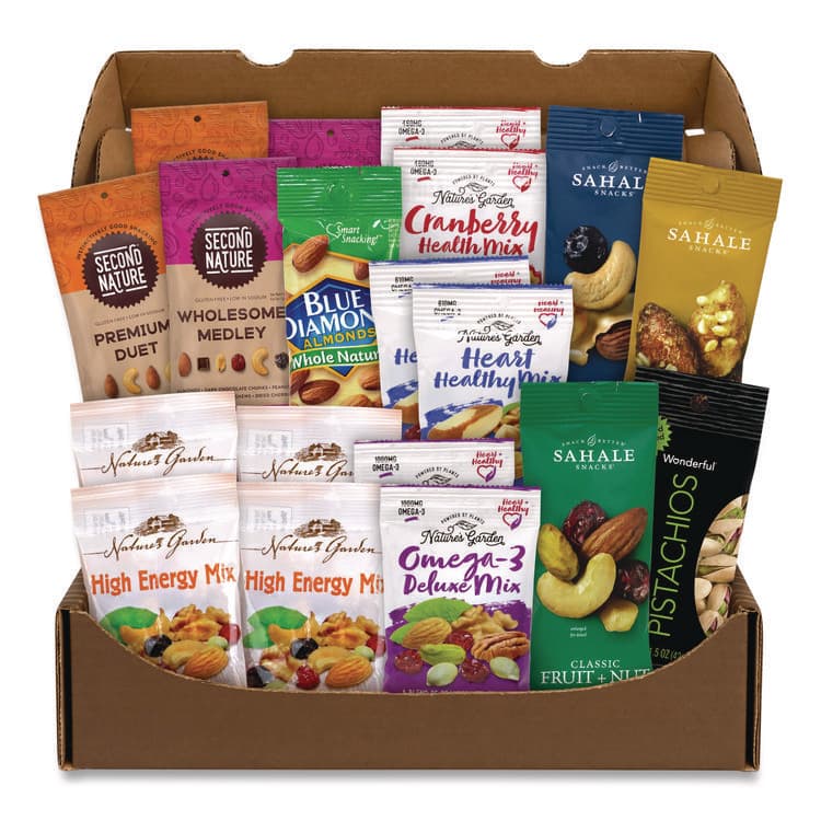 SNACK BOX PROS Healthy Mixed Nuts Snack Box, 18 Assorted Snacks/Box (GRR70000046)