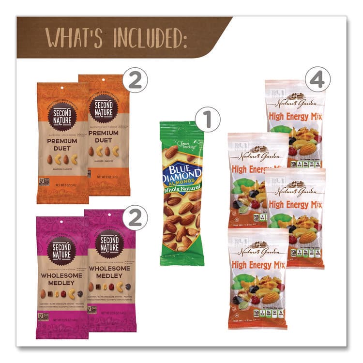 SNACK BOX PROS Healthy Mixed Nuts Snack Box, 18 Assorted Snacks/Box (GRR70000046) thumbnail 2