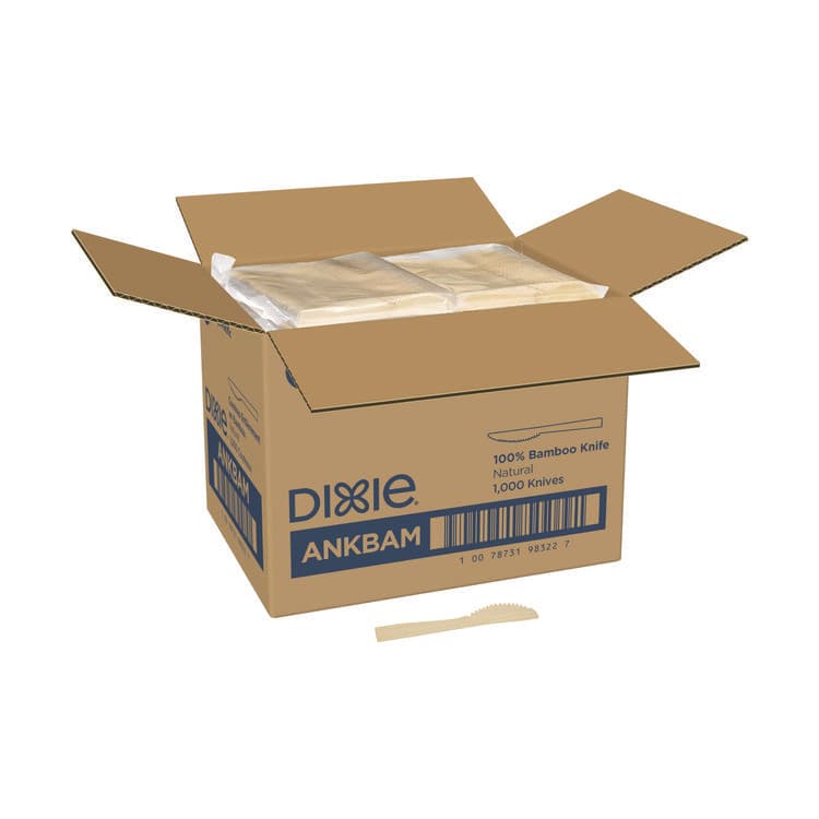 DIXIE FOOD SERVICE Bamboo Cutlery, Mediumweight Knife, Paper, Light Golden, 100/Pack, 10 Packs/Carton (DXEANKBAM) thumbnail 4