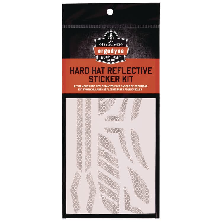 TENACIOUS HOLDINGS, . Skullerz 8961 Reflective Hard Hat and Safety Helmet Sticker Kit, 18 Assorted Stickers, White (EGO61100) thumbnail 3