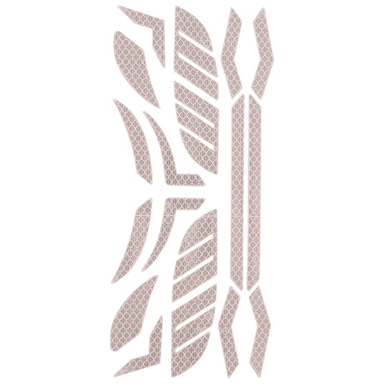 TENACIOUS HOLDINGS, . Skullerz 8961 Reflective Hard Hat and Safety Helmet Sticker Kit, 18 Assorted Stickers, White (EGO61100)