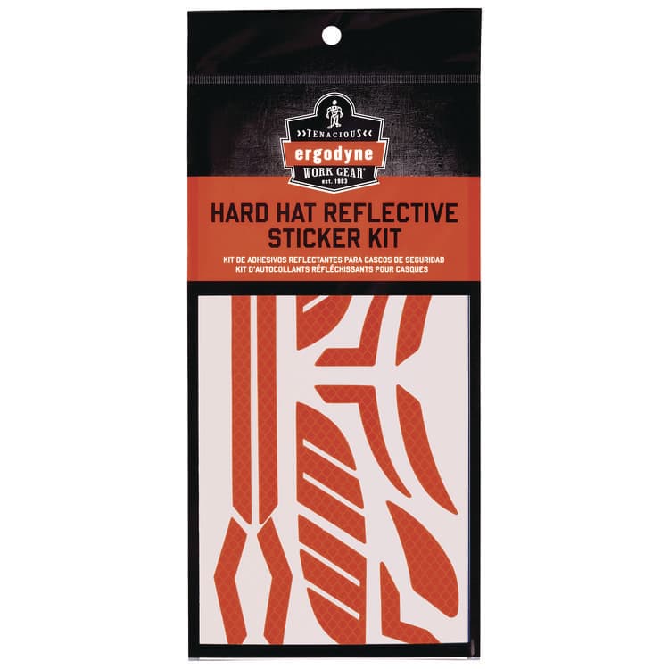 TENACIOUS HOLDINGS, . Skullerz 8961 Reflective Hard Hat and Safety Helmet Sticker Kit, 18 Assorted Stickers, Orange (EGO61101) thumbnail 3