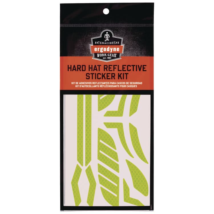 TENACIOUS HOLDINGS, . Skullerz 8961 Reflective Hard Hat and Safety Helmet Sticker Kit, 18 Assorted Stickers, Yellow (EGO61102) thumbnail 3