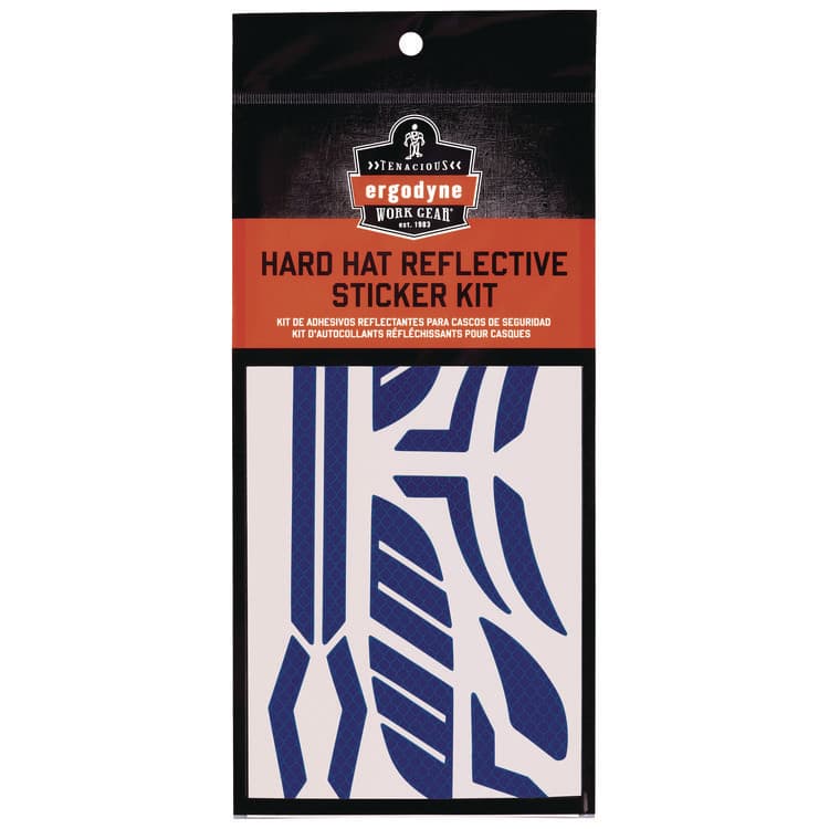 TENACIOUS HOLDINGS, . Skullerz 8961 Reflective Hard Hat and Safety Helmet Sticker Kit, 18 Assorted Stickers, Blue (EGO61103) thumbnail 3