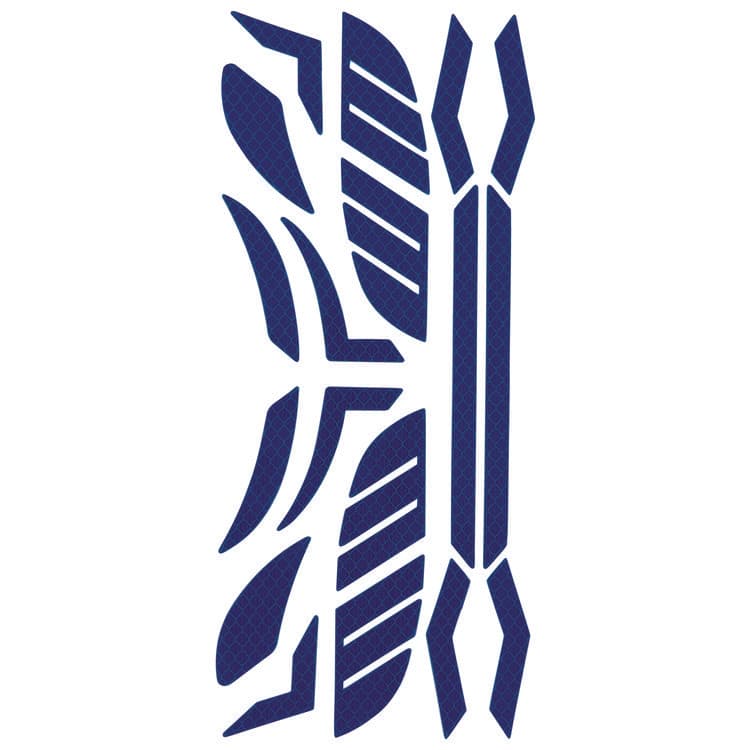 TENACIOUS HOLDINGS, . Skullerz 8961 Reflective Hard Hat and Safety Helmet Sticker Kit, 18 Assorted Stickers, Blue (EGO61103)