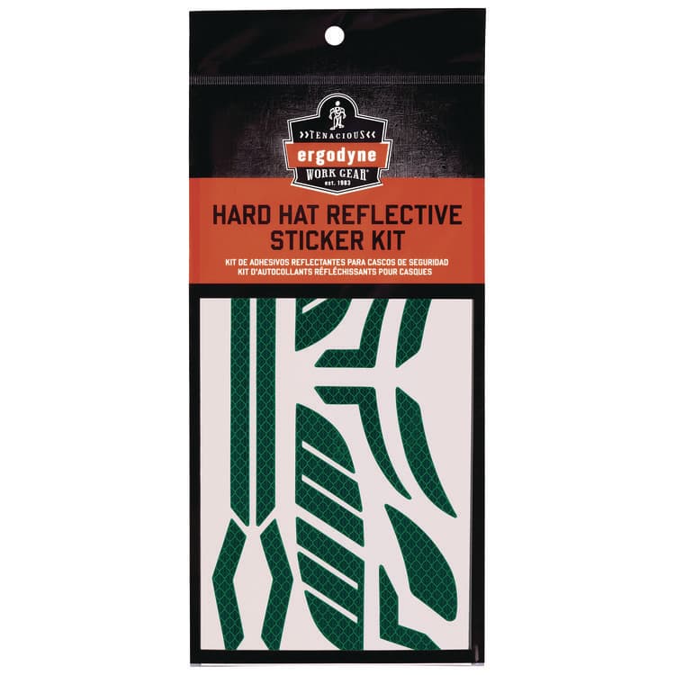 TENACIOUS HOLDINGS, . Skullerz 8961 Reflective Hard Hat and Safety Helmet Sticker Kit, 18 Assorted Stickers, Green (EGO61104) thumbnail 3