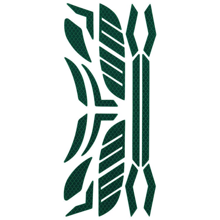 TENACIOUS HOLDINGS, . Skullerz 8961 Reflective Hard Hat and Safety Helmet Sticker Kit, 18 Assorted Stickers, Green (EGO61104)